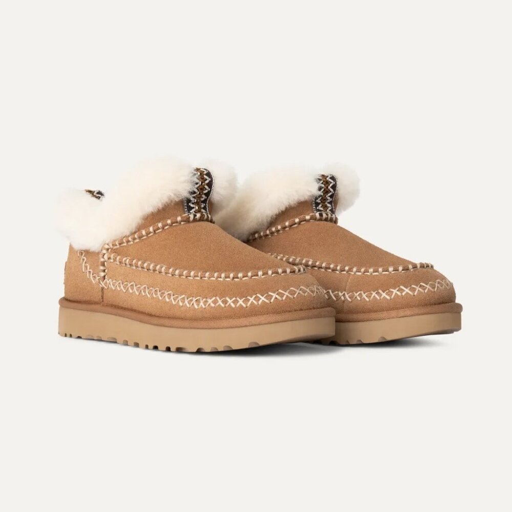UGG Women's Classic Ultra Mini Alpine Bootie (Chestnut) - Size 10